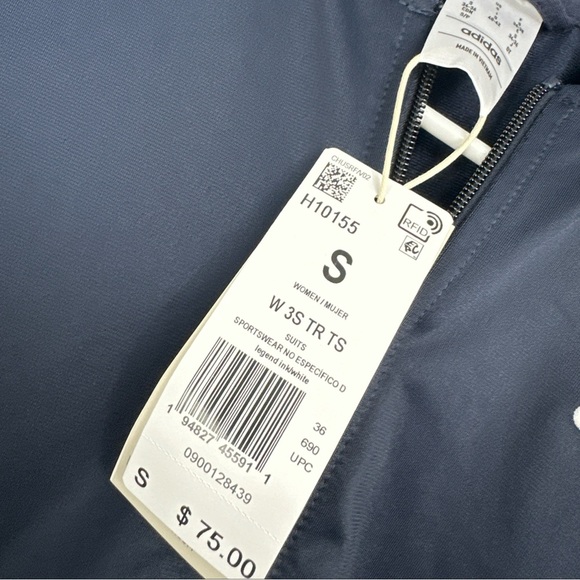 Adidas Women Essentials 3-Stripes Training Track Suit Legend Ink/white Small - Picture 4 of 4